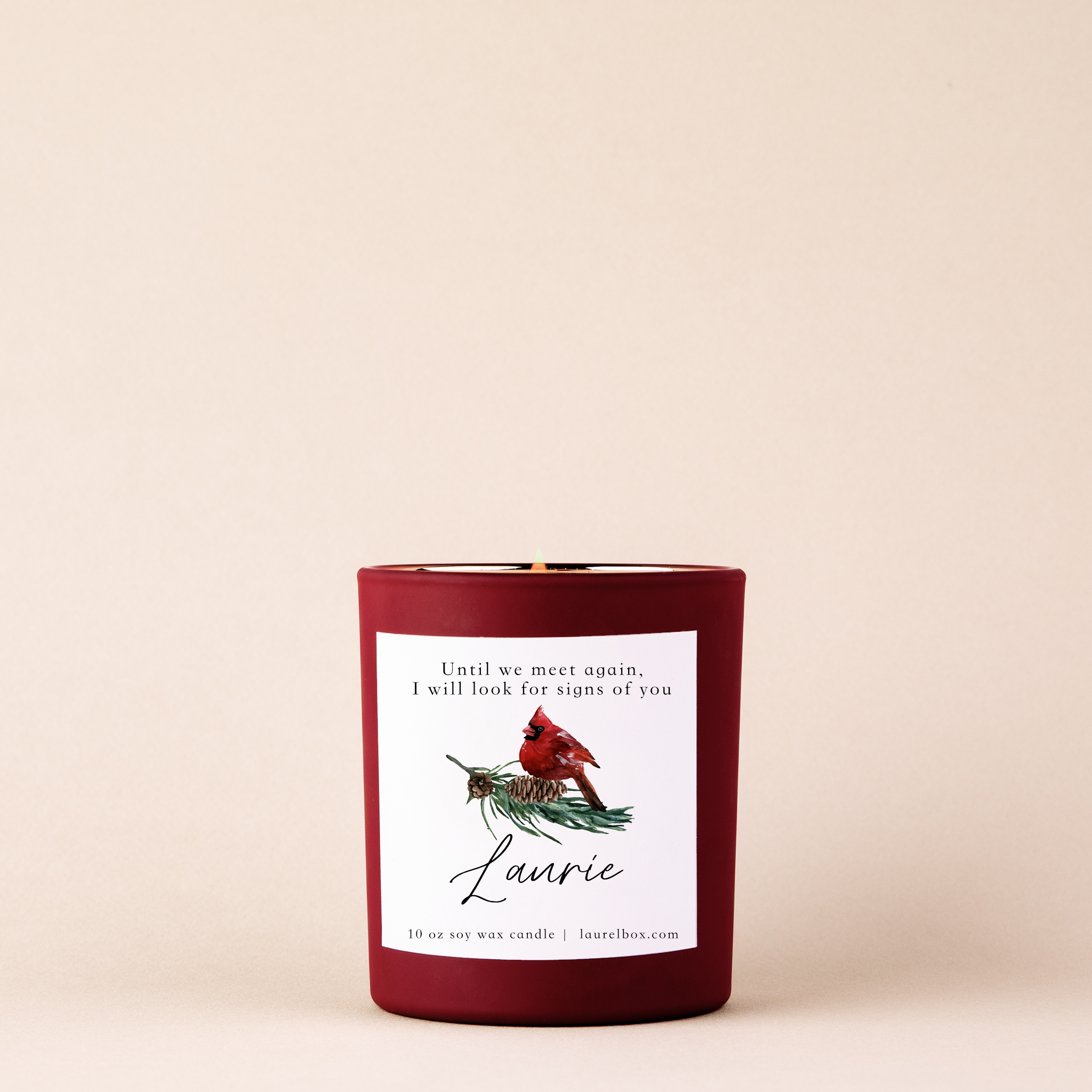 Custom Cardinals Appear When Angels are Near Candle image number null